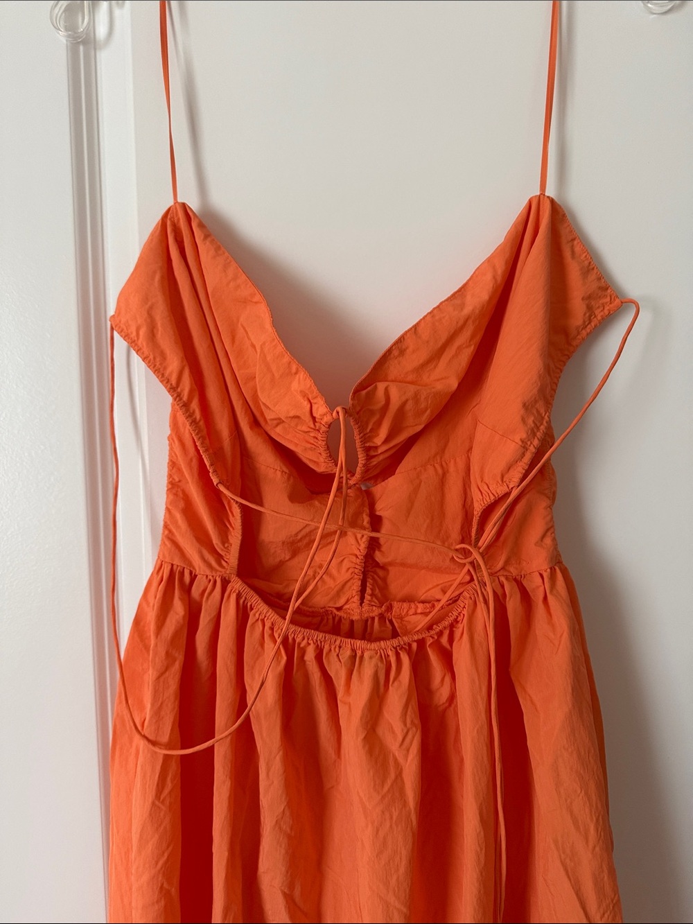 Rails Strapless Peach-Orange Maxi Dress with Front Keyhole - Picture 11 of 12